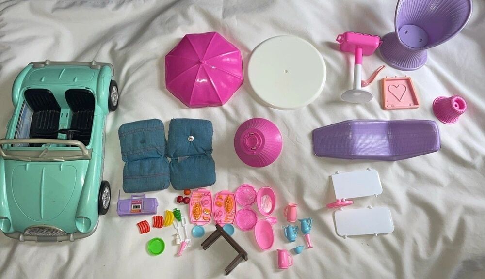 VTG Barbie Playset Parts 1990s 80s Car Furniture Arco Room Fulls